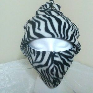 White Tiger Stripe Hat and Mask